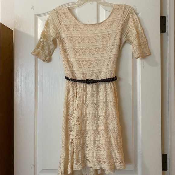 Short Ivory Lace Dress - Picture 1 of 2
